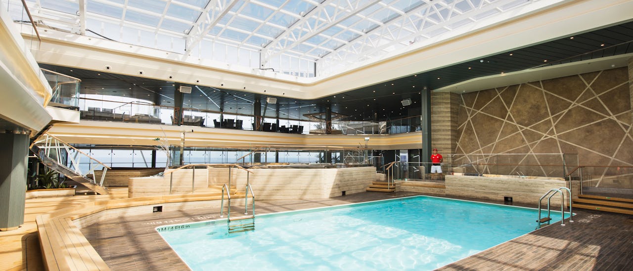 The pool with retractable roof