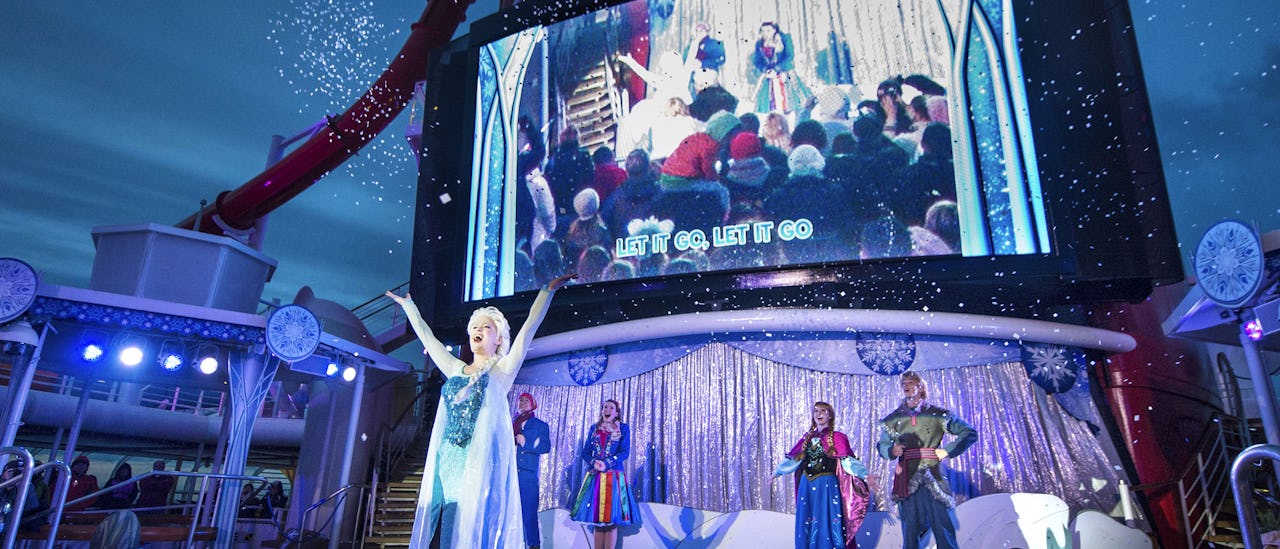 Watch a Disney movie under the stars