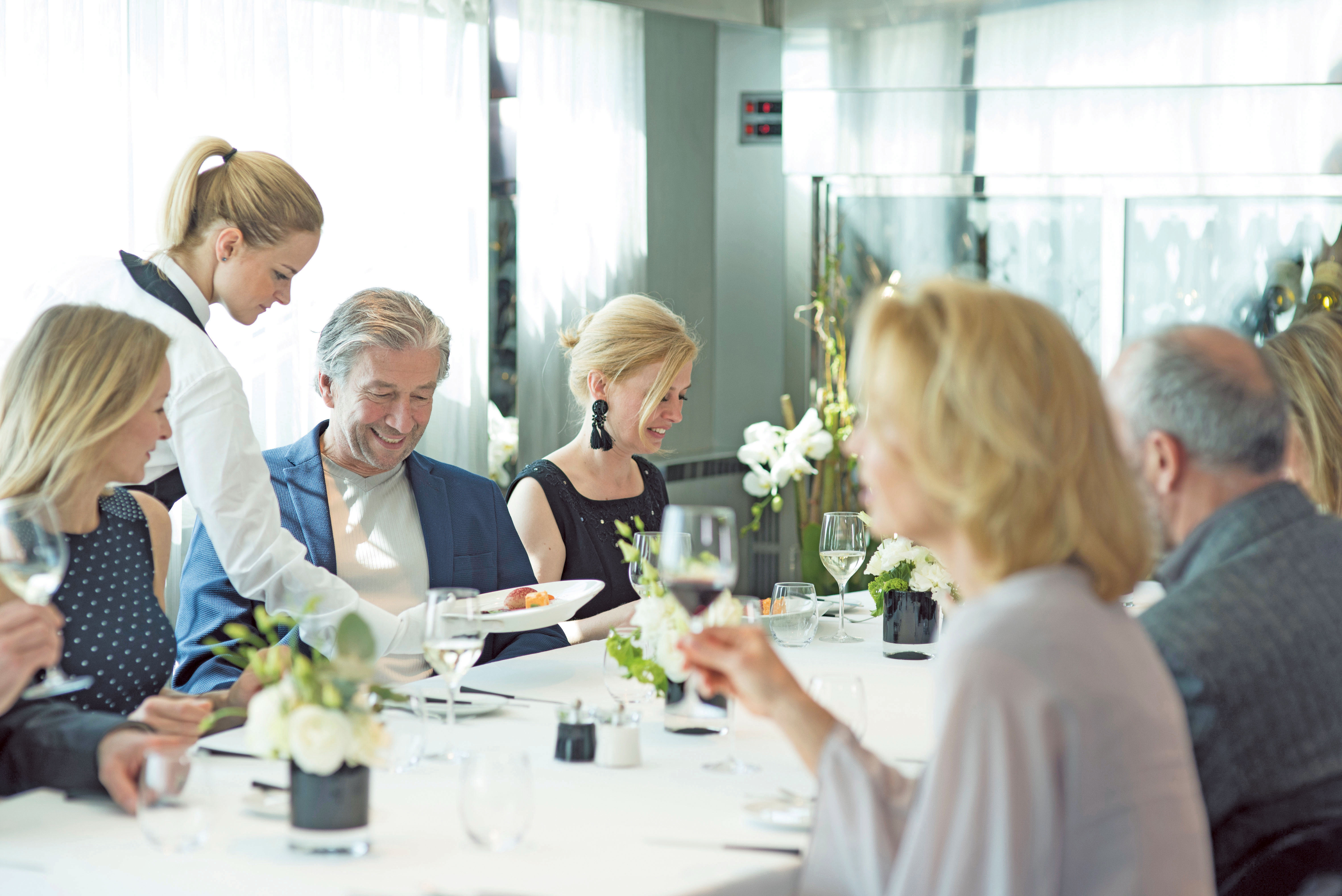 Table La Rive offers a six-course degustation menu carefully crafted by the chef