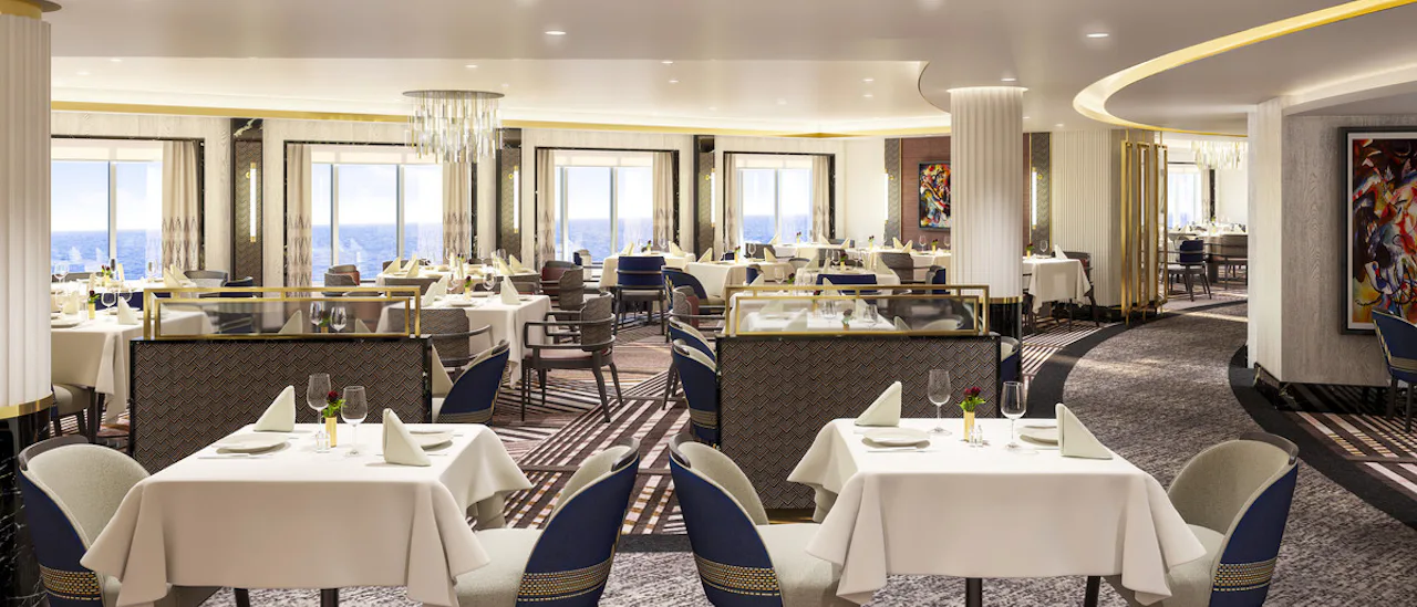 Britannia Restaurant – one of the á la carte restaurants included in your cruise fare