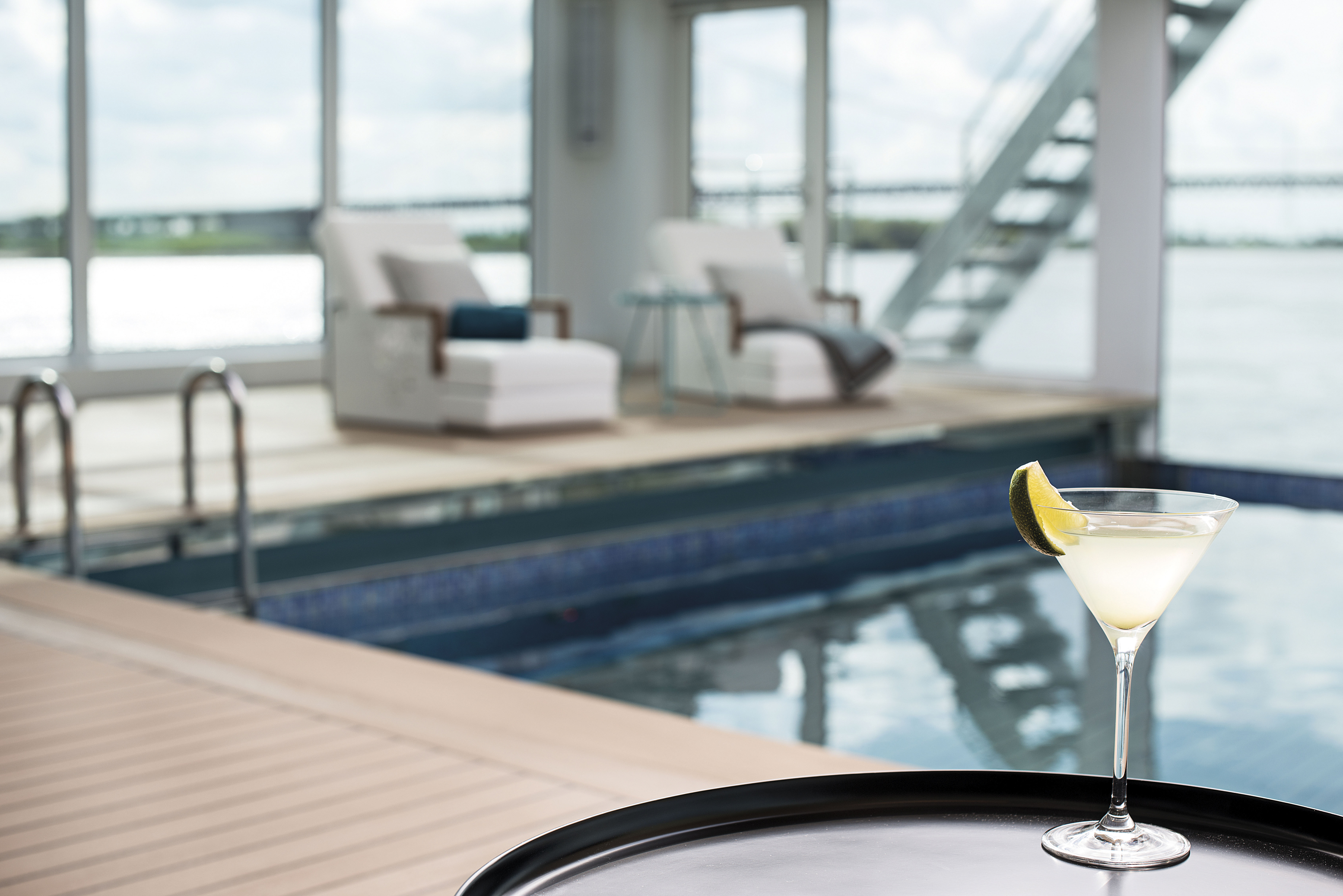 The pool with a retractable roof