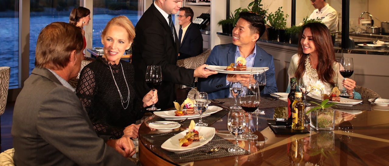 The chef's specialty restaurant with a delicious tasting menu prepared right before your eyes