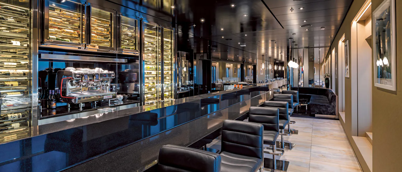 Mingle with new friends and share your day’s discoveries at the Scenic Lounge & Bar