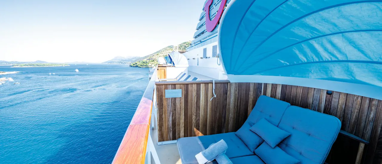 The Veranda Cabanas - you can hire a private cabana for the day or the week, for a charge