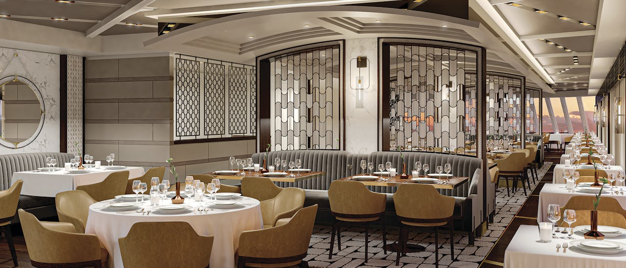 Restaurant Toscana celebrates the passion of Italian cooking, served on specially designed Versace porcelain