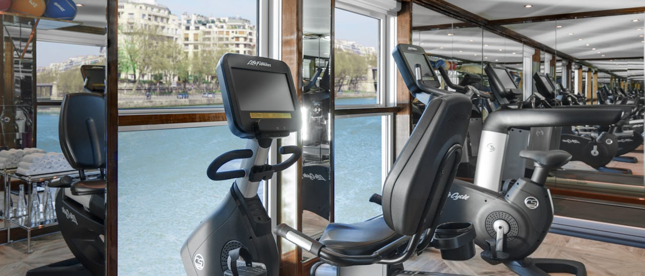 Exercise with sea views at the gym