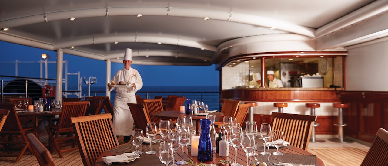 The Grill features lava stone cooking at its finest