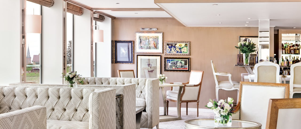 Enjoy a cocktali in stylish Blue Danube Lounge