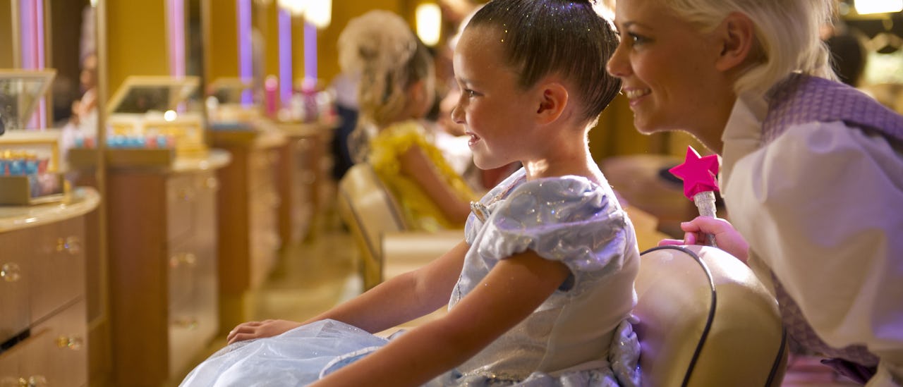 The kids get a "magical" makeover in Bibbidi Bobbidi Boutique