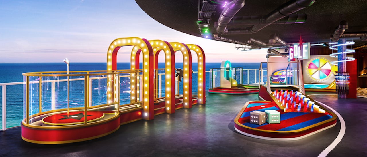 Challenge your party in mini golf