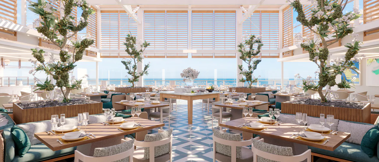 The Marquee is an alfresco dining venue that incorporates The Grill ("hot rocks" BBQ food) and Spaccanapoli (pizzeria)