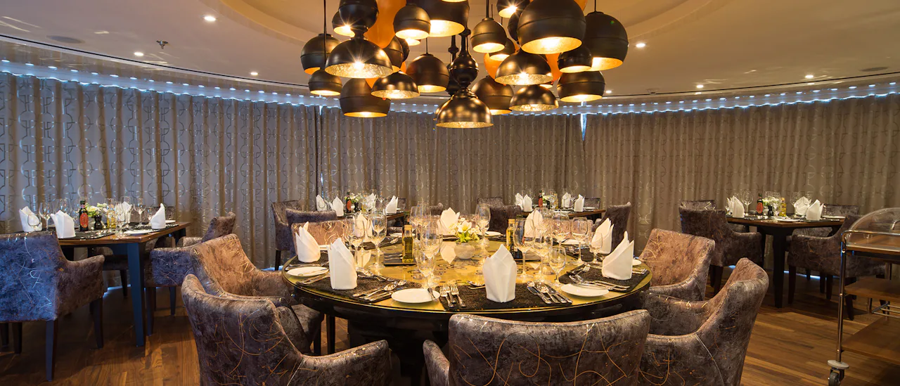 The chef's specialty restaurant with a delicious tasting menu prepared right before your eyes