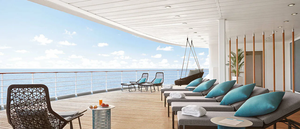 Relaxation area with loungers