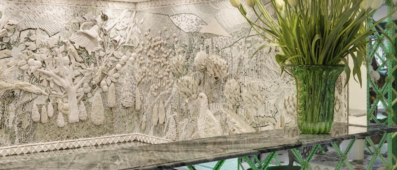 Just one of many extraordinary pieces of art onboard