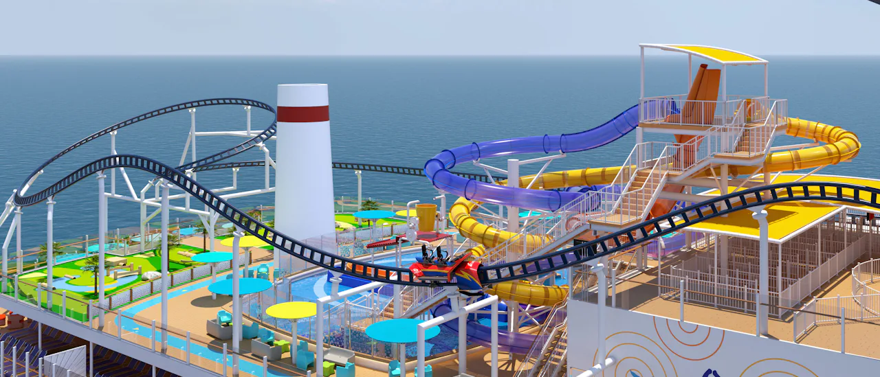 Throw yourself into BOLT the fastest - and first! - the roller coaster at sea!