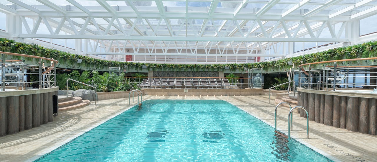 The pool with retractable roof