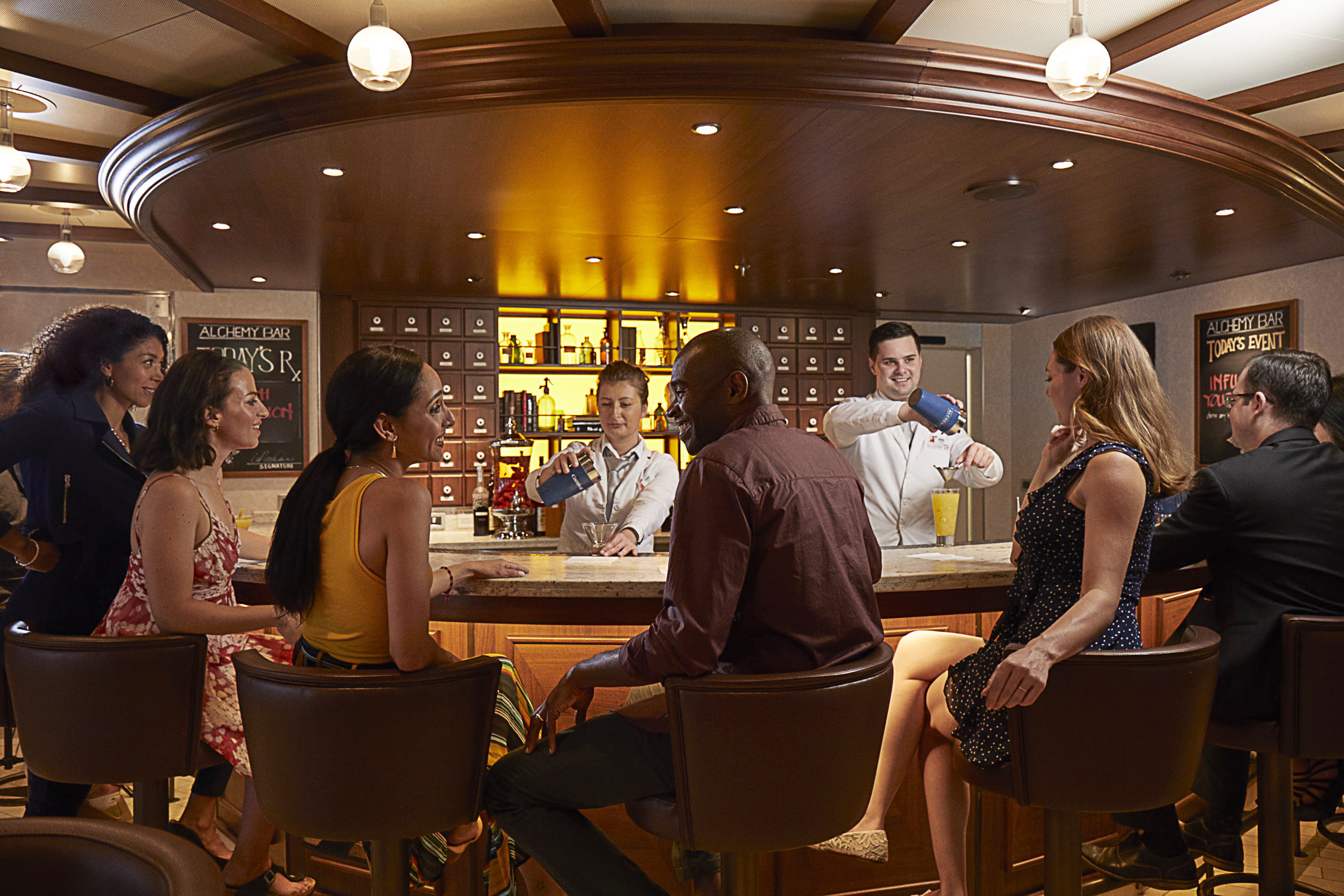 Enjoy a cocktail in Alchemy Bar