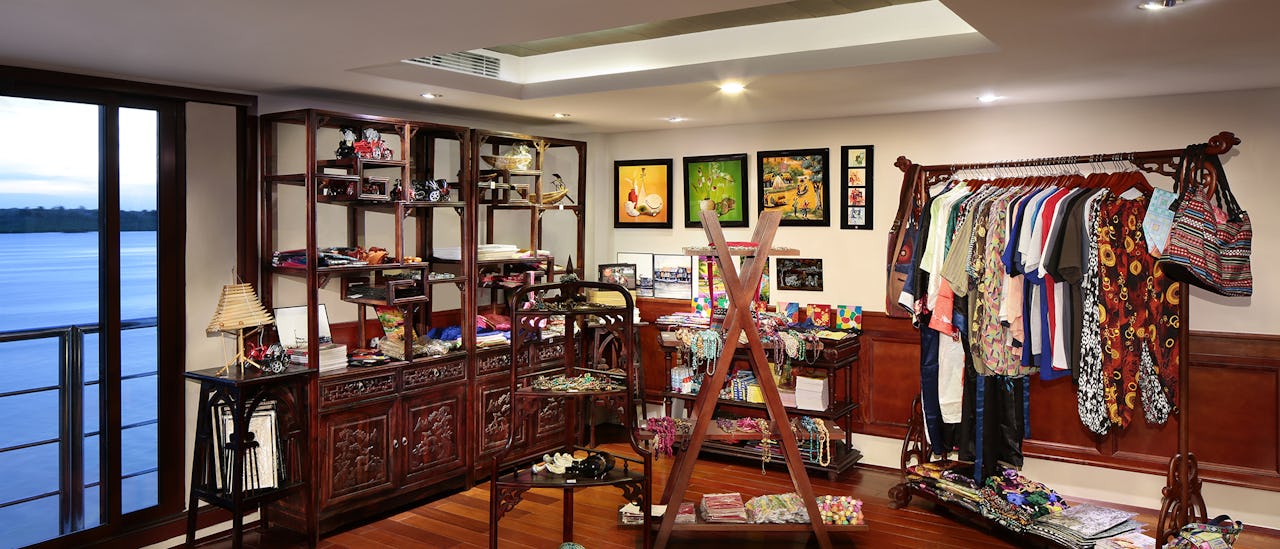 The onboard boutique offers a variety of souvenirs