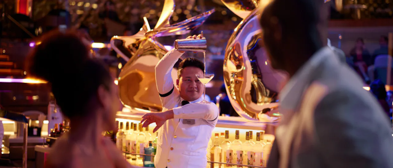 Enjoy a cocktail in the Martini bar!