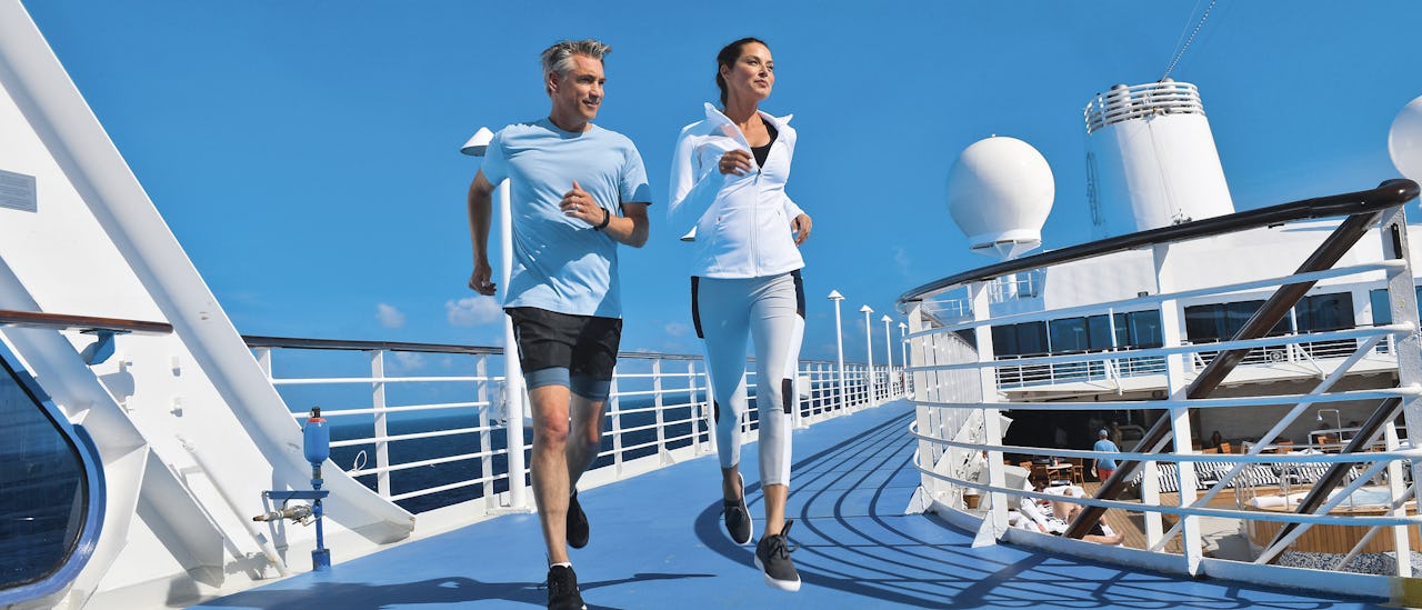 Jogging around with sea views