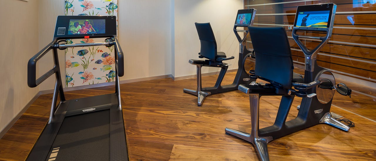 Exercise with sea views at the gym