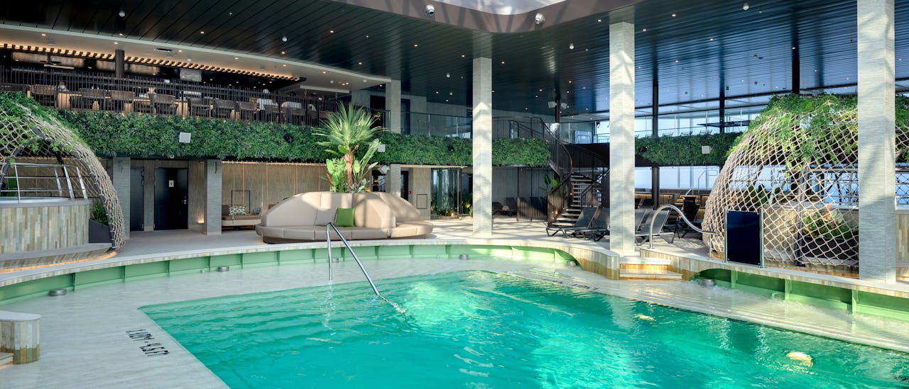 The ultimate poolside relaxation at the Botanic Garden