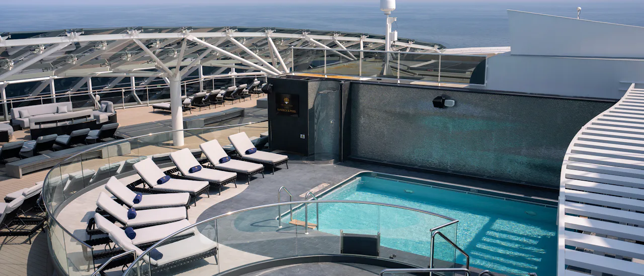The MSC Yacht Club offers a private experience including a restaurant, lounge, bar, pool and more