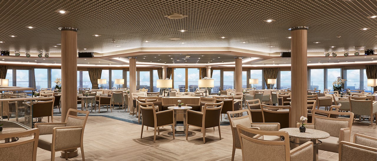 Llisten to the gentle sounds of a pianist in Panorama Lounge