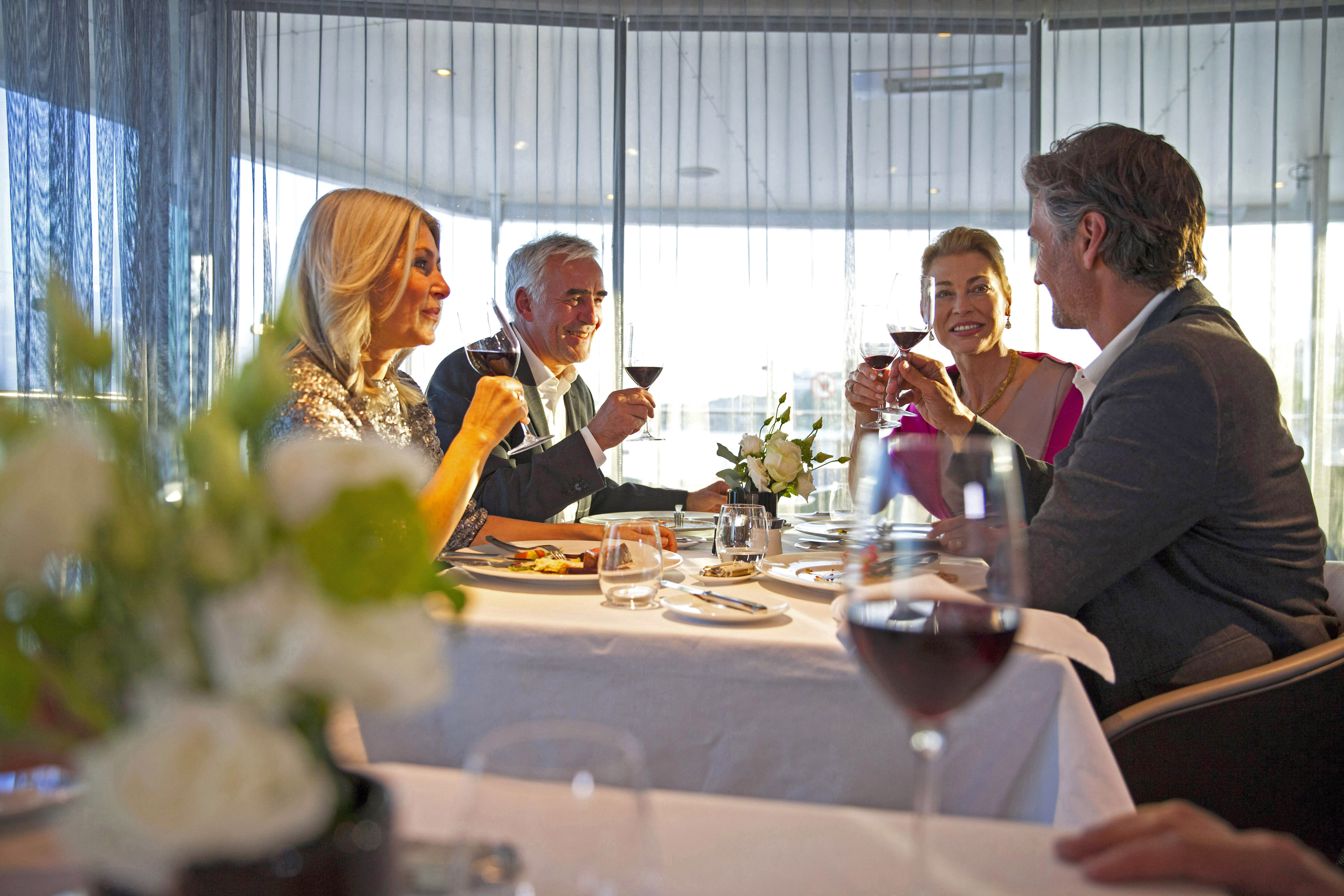 Crystal Dining Restaurant is the Amber ship's open-seating Dining Room