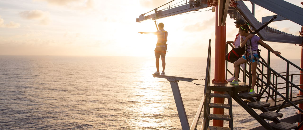 The most challenging part of the adventure course “the plank"