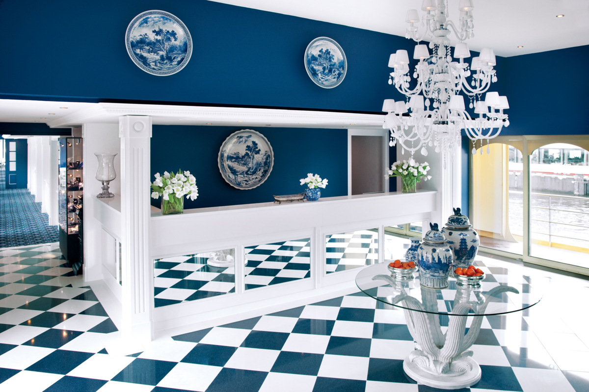 You are welcomed aboard through an impressive lobby