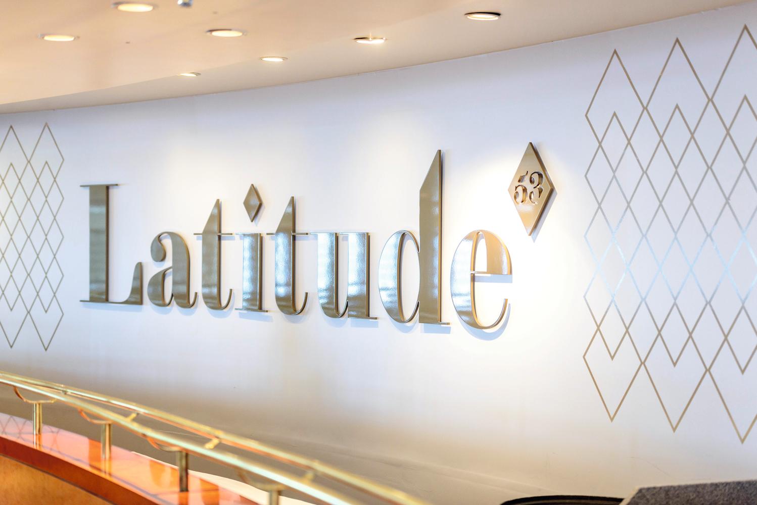 Latitude 53 is the main restaurant onboard