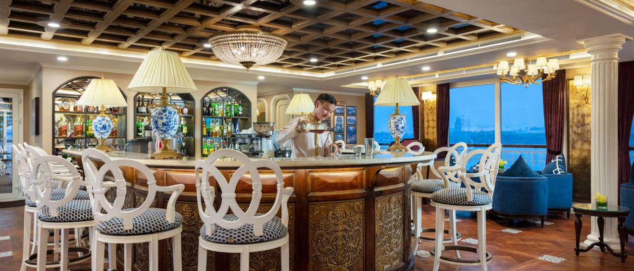 One of the bars onboard