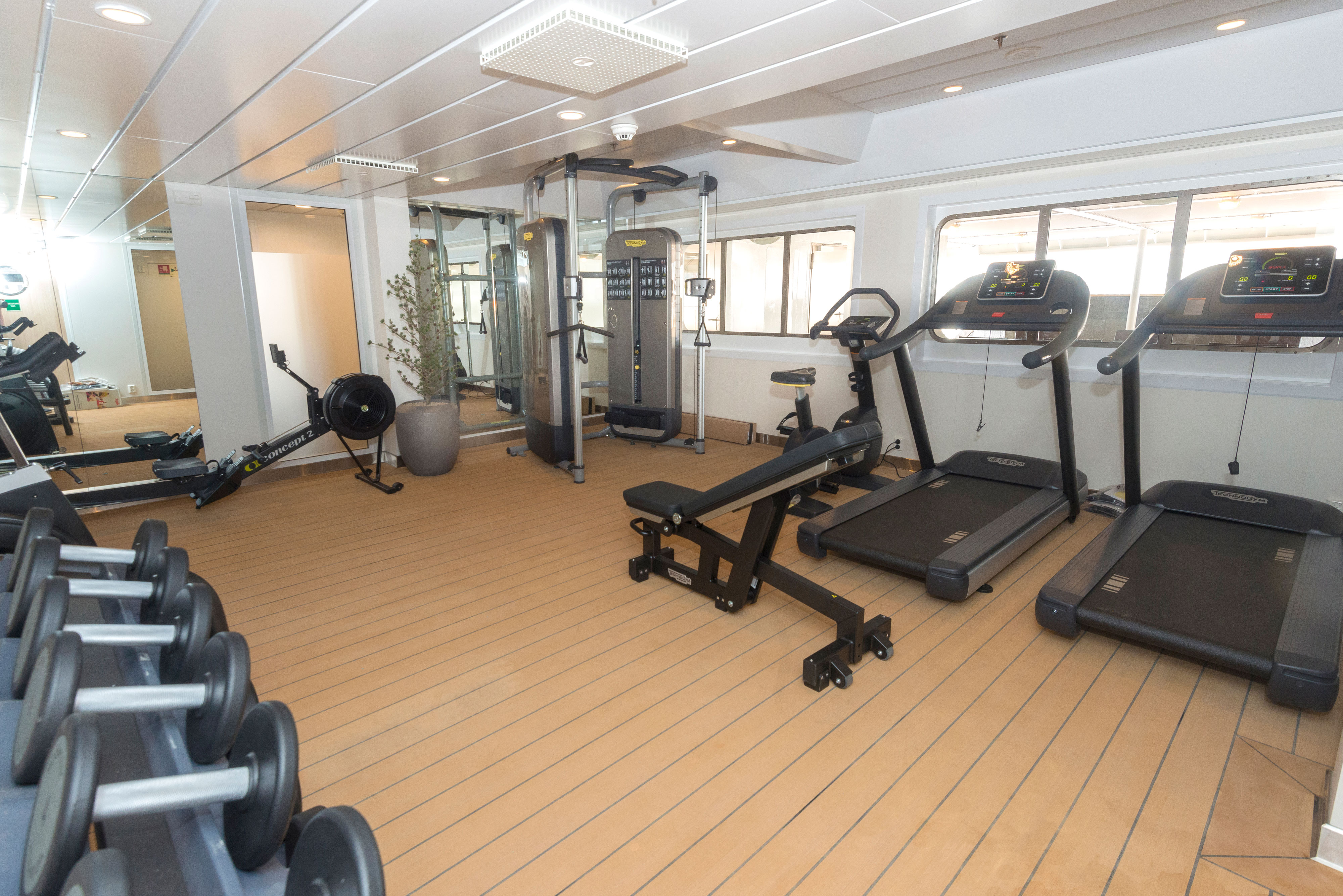Work out at the fitness centre
