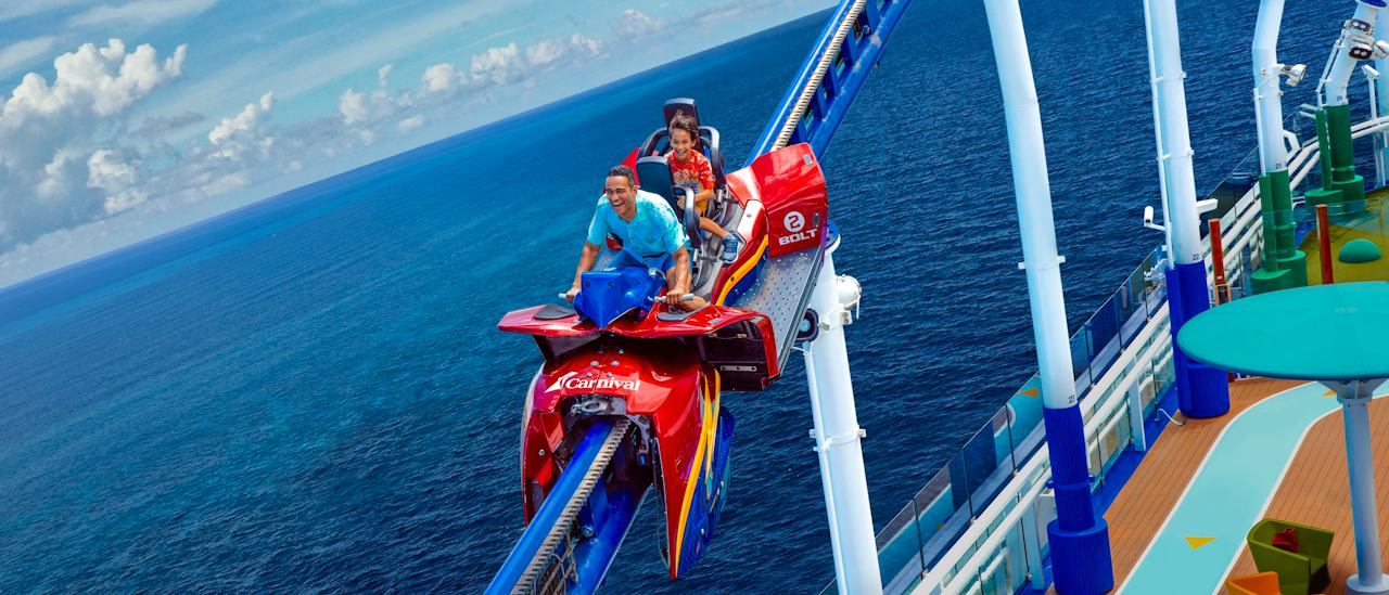 Look forward to a breathtaking ride in the BOLT roller coaster!