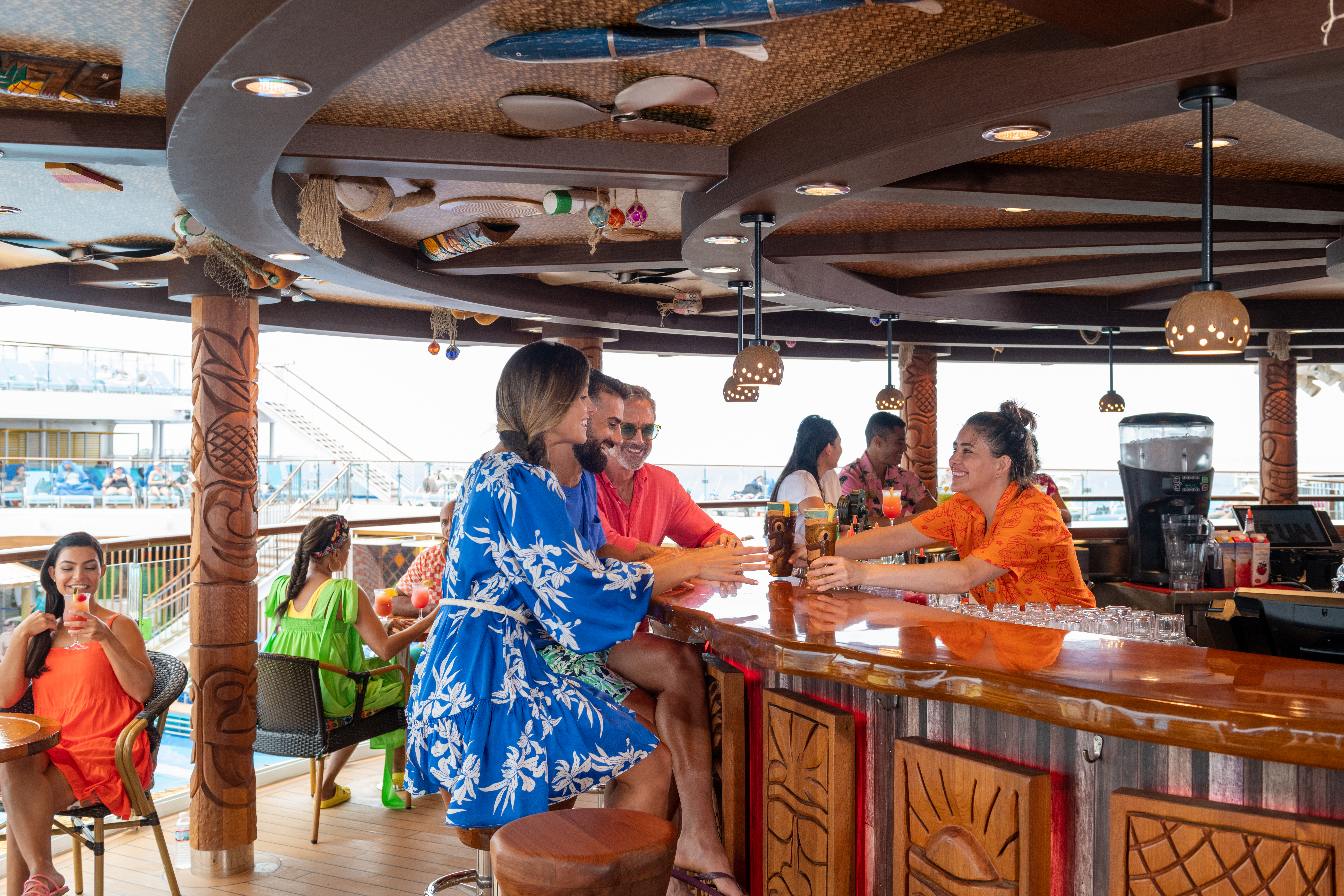 Red Frog Tiki bar - sip a Polynesian Punch or try a Jungle Bird!