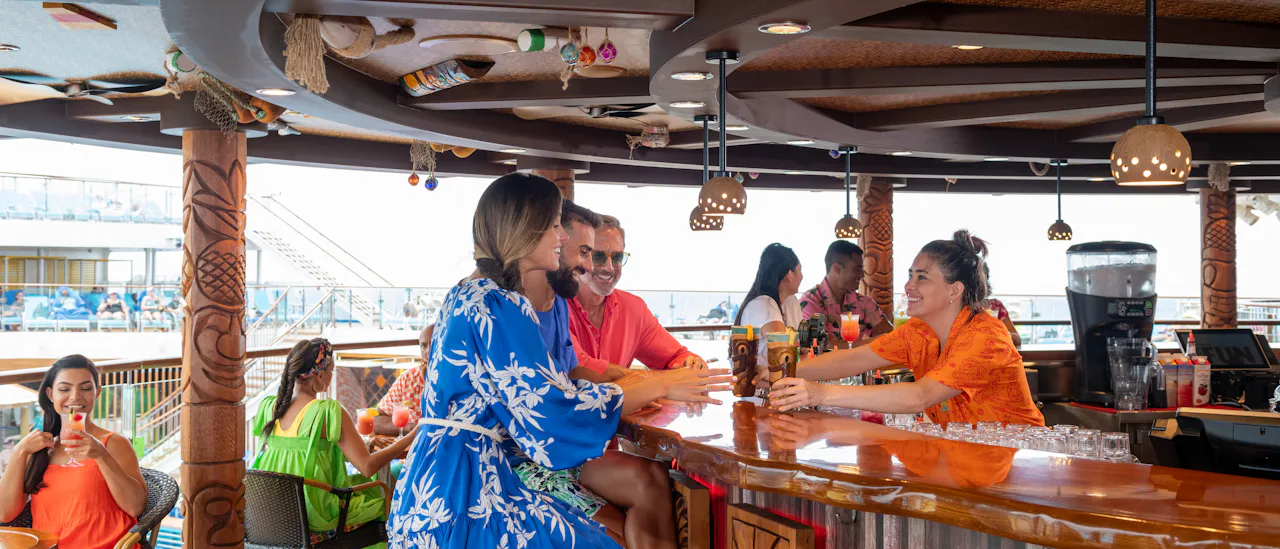 Red Frog Tiki bar - sip a Polynesian Punch or try a Jungle Bird!