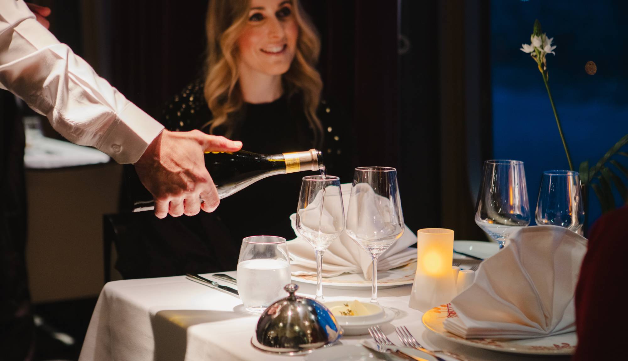 Celestyal - Dining Wine Being Poured