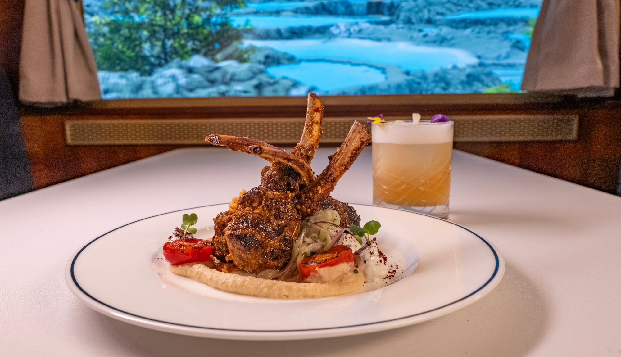 Royal Caribbean - Legend of the Seas - Royal Railway – Legend Station immersive train car dining experience