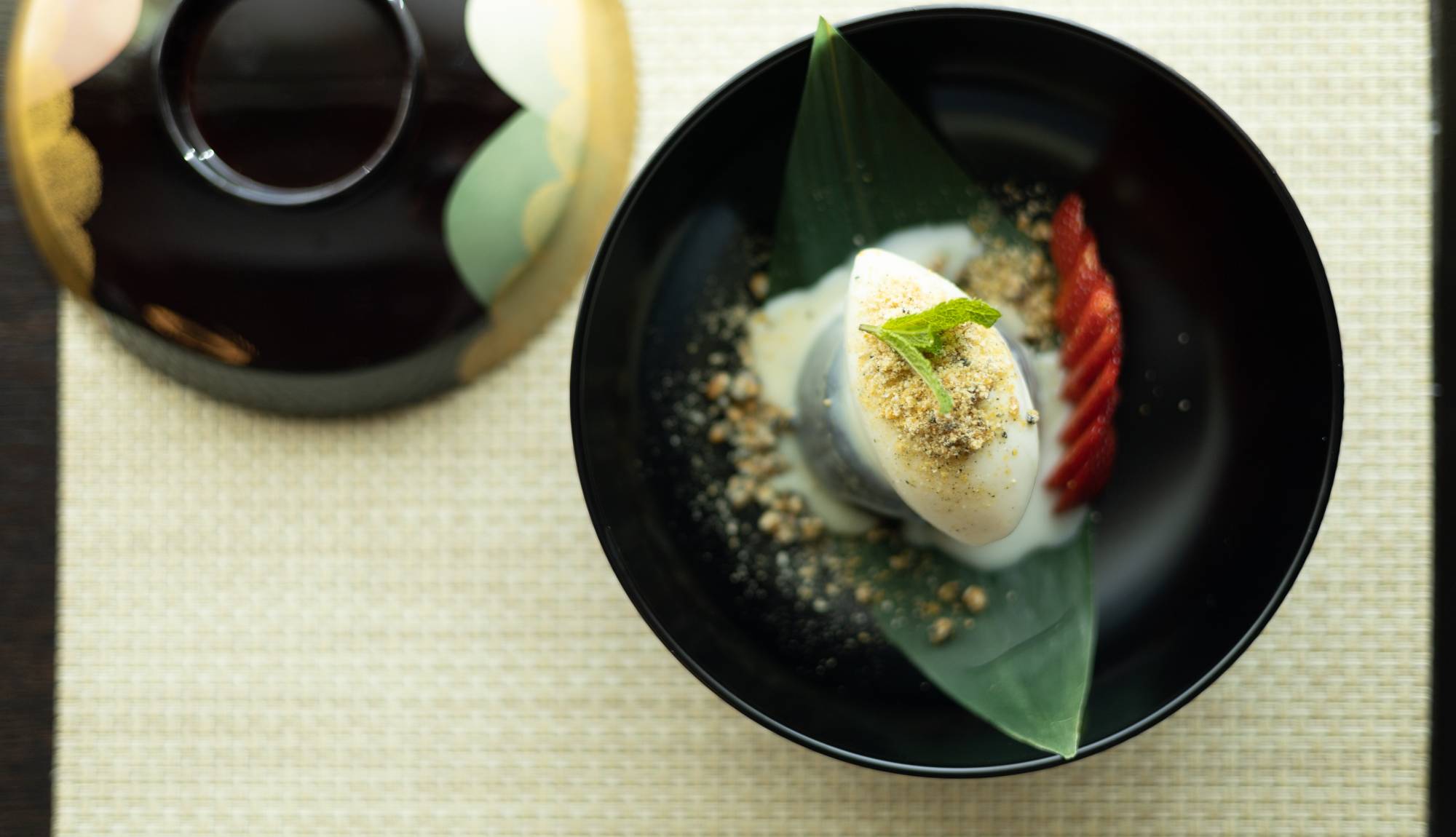 Crystal Cruises - Umi Uma, Chocolate Soufflé Cake Served with Homemade Sesame Ice Cream 2