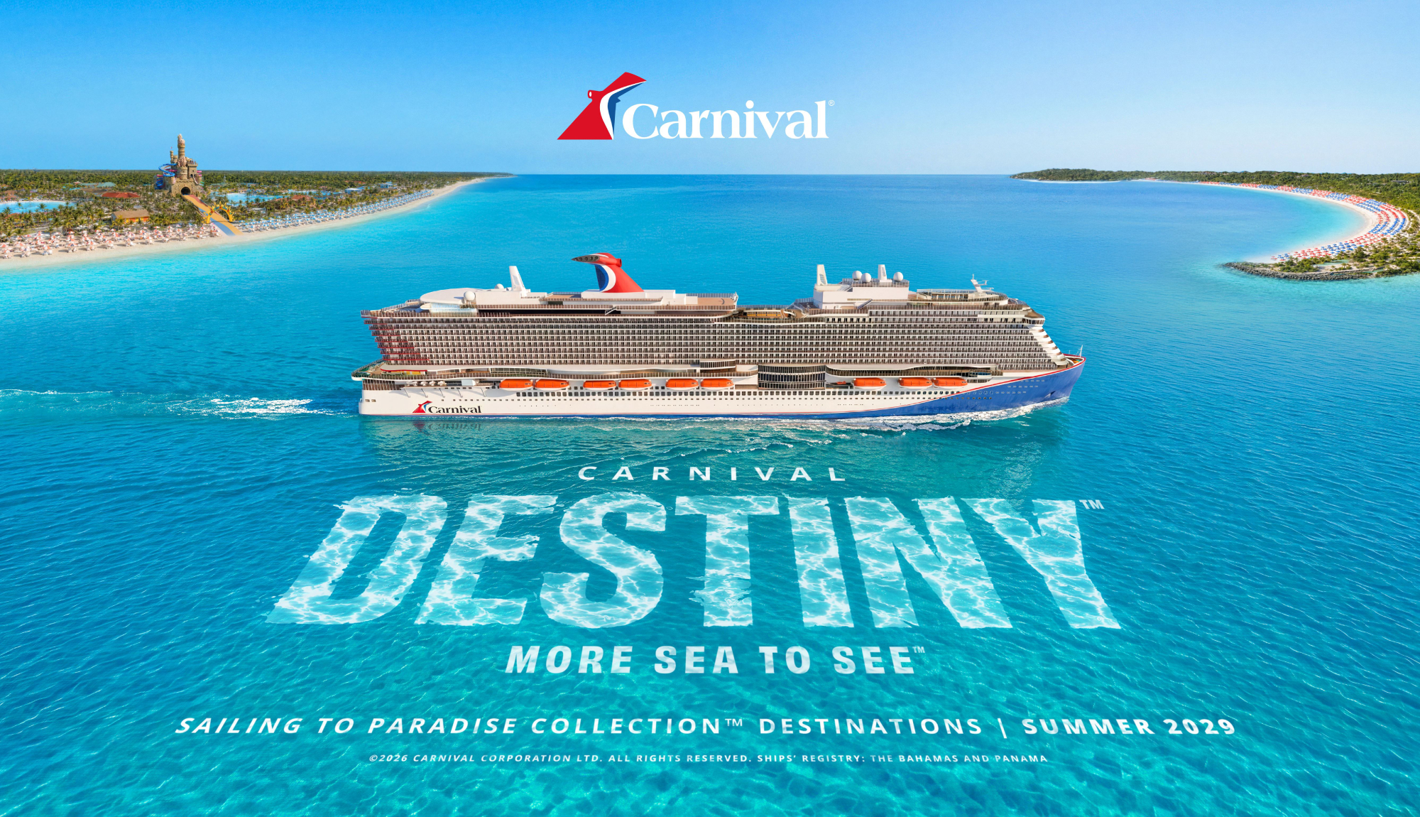 Carnival Destiny coming summer 2029