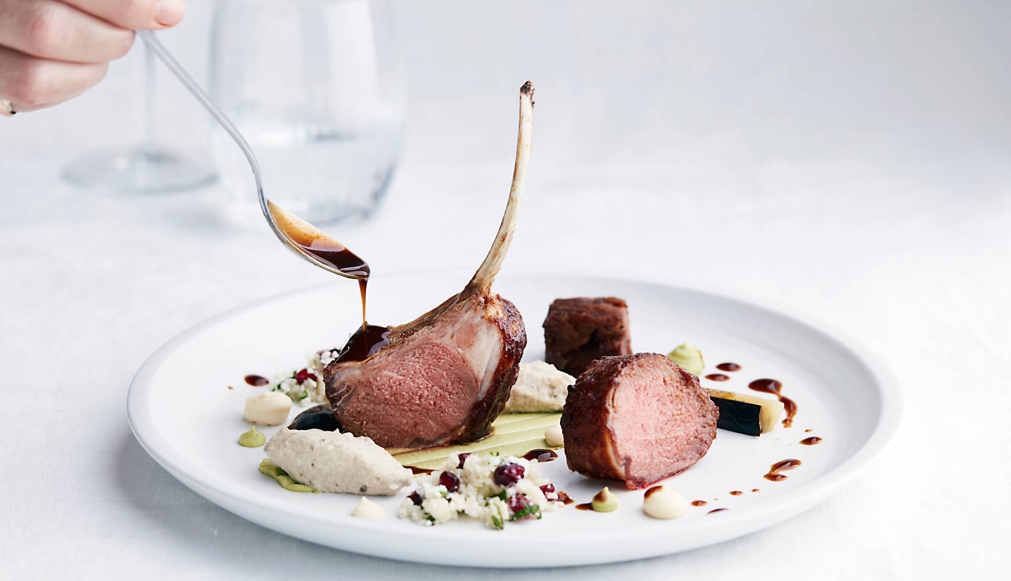 P&O Cruises - Dining - The Epicurian  - Miso Rack and Slow Cooked Lamb Belly