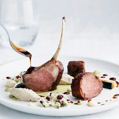 P&O Cruises - Dining - The Epicurian - Miso Rack and Slow Cooked Lamb Belly