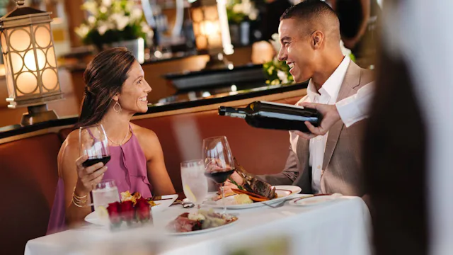 Disney Cruise Line - Adult Cruises - Guests dining in adults-only restaurant, Palo