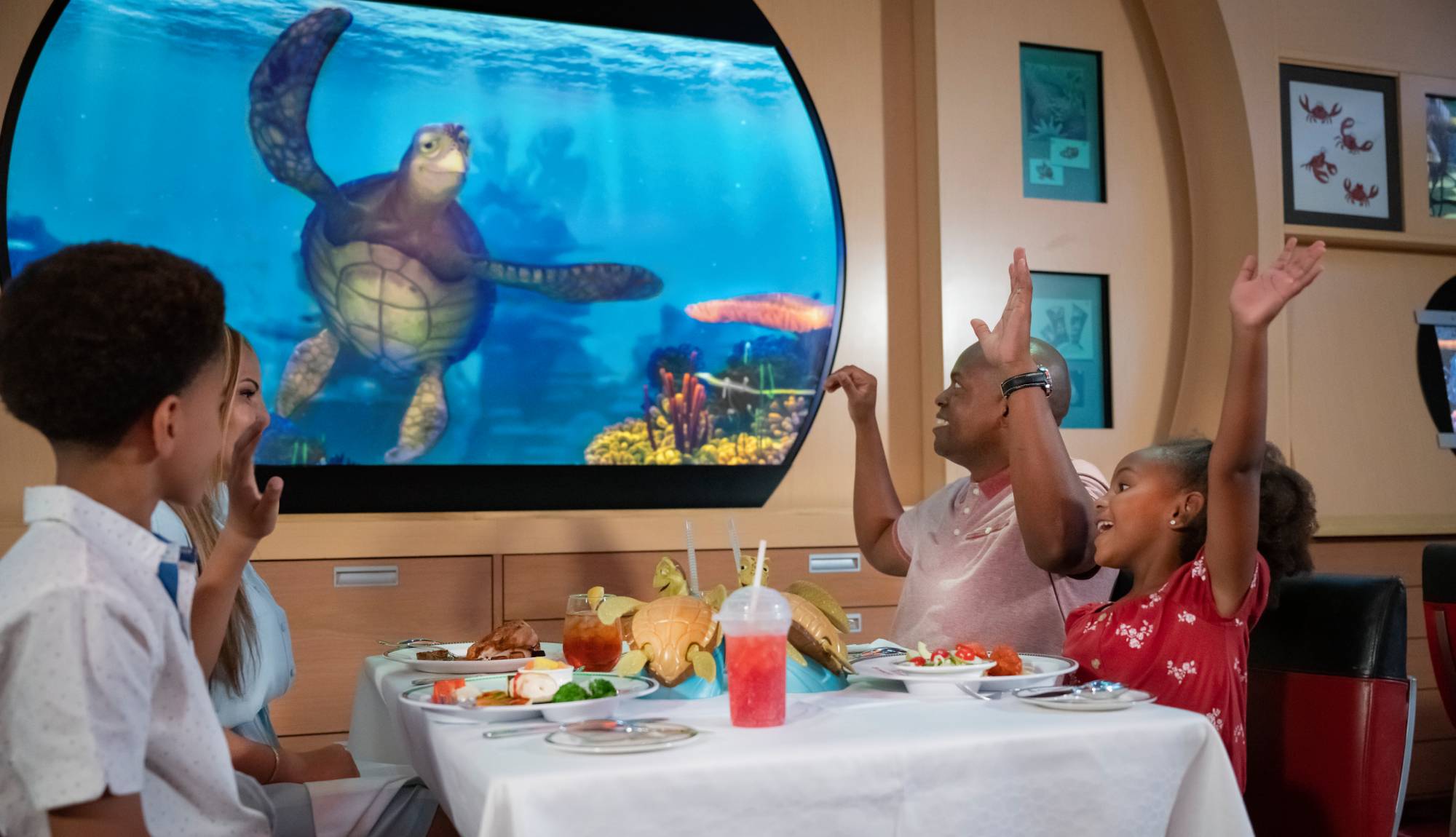 Disney Cruise Line - Family dining, Animator's Palate, Disney Fantasy, Social