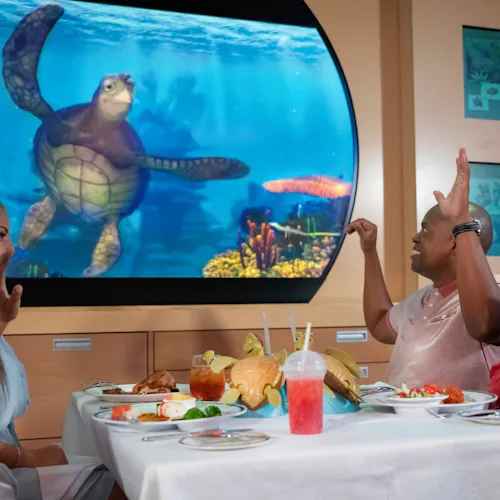 Disney Cruise Line - Family dining, Animator's Palate, Disney Fantasy, Social