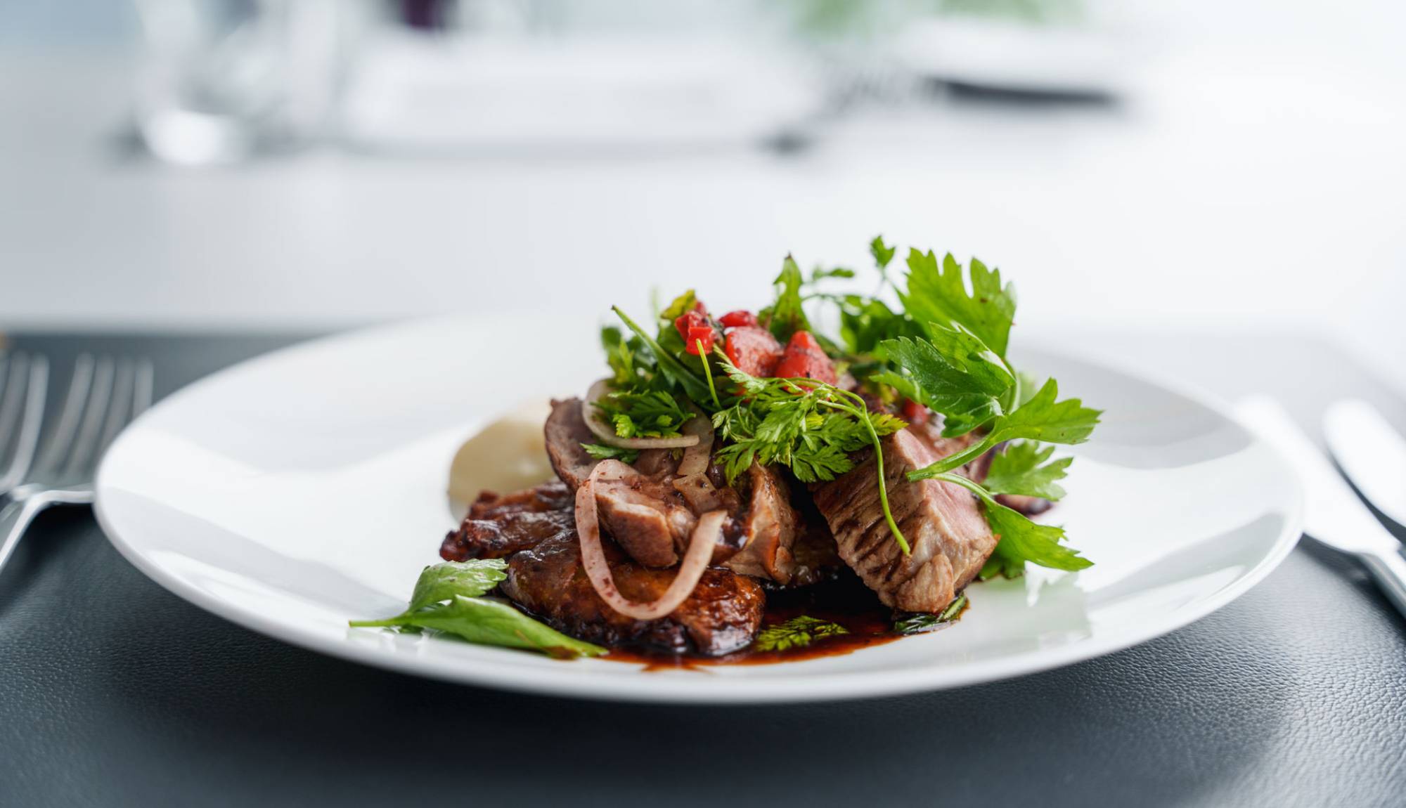 Havila Voyages Dining - Havrand Restaurant Dinner Lamb Sirloin