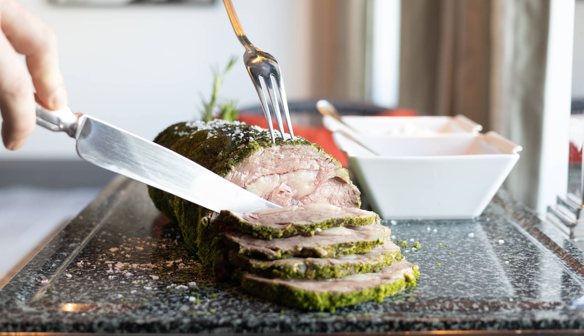 Crystal Cruises - Dining Carving Prime Rib