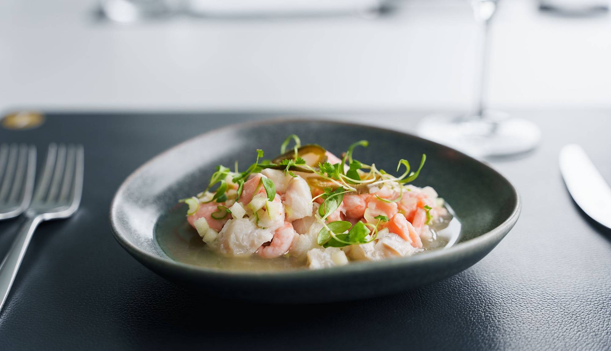 Havila Voyages Dining - Havrand Restaurant Nordic Ceviche