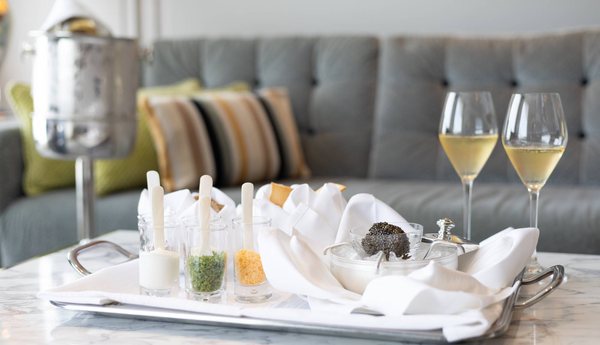 Crystal Cruises - In Suite Dining Champagne Caviar